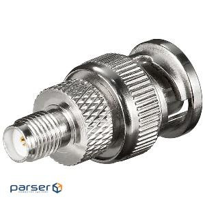 Перехідник антенний RF: RP-SMA / F fPE-> BNC, / M адаптер Gold, HQ, металік (75.01.1857-50)