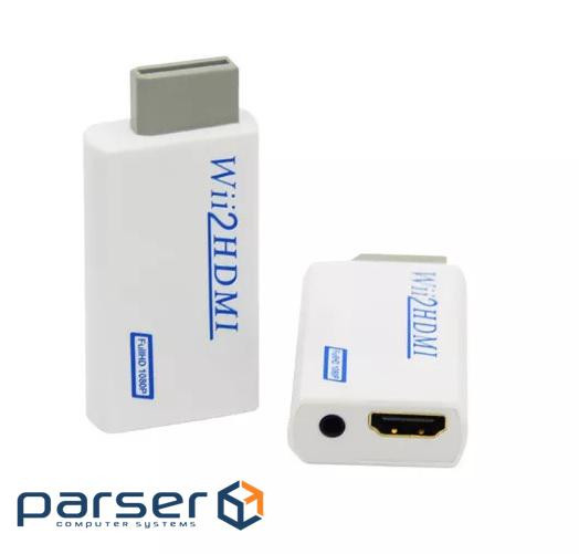 Перехідник моніторний Wii-HDMI M/F (HDMIекран),+3.5mm адаптер 1080p,білий (62.09.8371-1) (62.09.8371-1)