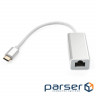 Перехідник Type-C to Gigabit LAN aluminium Vinga (VCPATC2GBLNS)