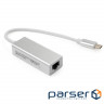 Перехідник Type-C to Gigabit LAN aluminium Vinga (VCPATC2GBLNS)