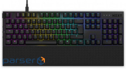 Wired keyboard NZXT Full Size(ISO) - Black, Gateron Red Switches, UK EN Layout (KB-1FSUK-BR)