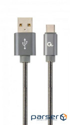 Date cable USB 2.0 AM to Type-C 2.0m Cablexpert (CC-USB2S-AMCM-2M-BG)