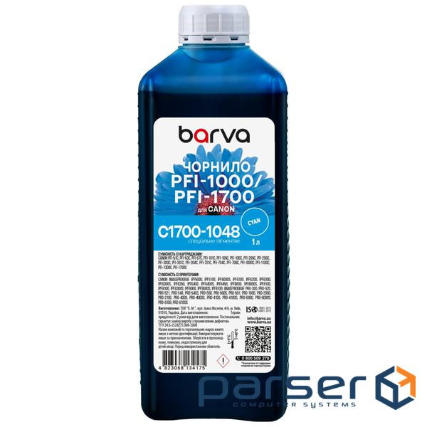 Чорнило Barva Canon PFI-1000/PFI-1700 1 л, special, pigmented cyan (C1700-1048)