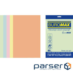 Папір Buromax А 4, 80g, PASTEL, 5colors, 250sh EUROMAX (BM.27212250E-99)