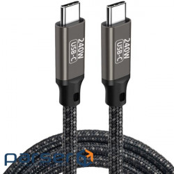 USB3.1 Type-C M-M cable, 3.0 m, 480Mbps, for charging 240W (50V/5A) (S1027)