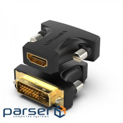 Перехідник HDMI F to DVI M 24+1pin black Vention (AILB0)