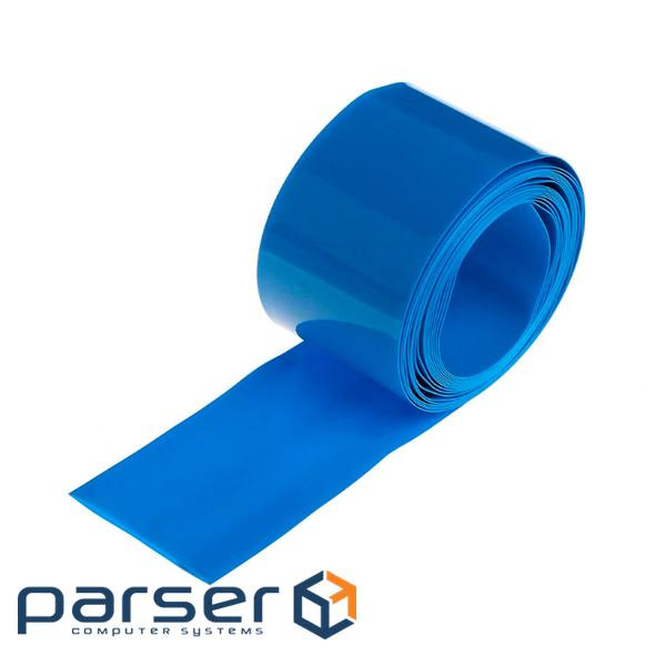 Термоплівка PVC для складання акб LiFePO4, синя, ширина 50мм, довжина 50м (17824)