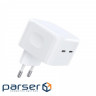 Зарядний пристрій Choetech 2xUSB-С 35W PD/QC (Q5008-EU-WH)