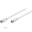 Кабель антенний RF:F M/M 1.5m,75 Ohm 2xShielded D=5.3mm Coax,білий (75.05.0737-80) (75.05.0737-80)