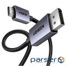 Кабель мультимедійний DisplayPort M to HDMI M 3.0m V2.0 4K30Hz DP125 black Ugreen (35843)