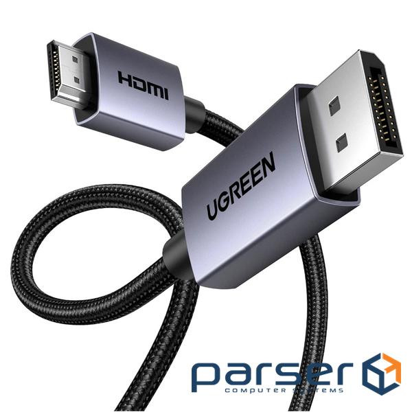Кабель мультимедійний DisplayPort M to HDMI M 3.0m V2.0 4K30Hz DP125 black Ugreen (35843)