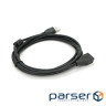Подовжувач USB 2.0 AM / AF, 2.0m, 1 ферит, чорний Пакет Q250 (YT-AM/AF-2.0B)