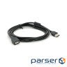 Подовжувач USB 2.0 AM / AF, 2.0m, 1 ферит, чорний Пакет Q250 (YT-AM/AF-2.0B)