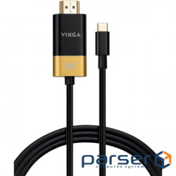 Кабель VINGA USB-C-HDMI v2.1 1.5м Black (VCPVCCH2115)