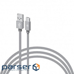 Date cable USB 2.0 AM to Type-C 2.0m CBGNYT2 grey Intaleo (1283126489143)