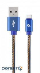 Date cable USB 2.0 AM to Type-C 2.0m Cablexpert (CC-USB2J-AMCM-2M-BL)