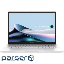 Ноутбук 14_3K_OLED/U9-185h/32/1TB SSD/Intel Arc/W1 1P/BL/Sleeve/Foggy Silver ASUS (90NB11R2-M00DJ0)