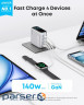 Зарядний пристрій Anker Laptop GaN 140W 3xUSB-C PD3.1 + USB-A + display + cable Silver (B2697G41)
