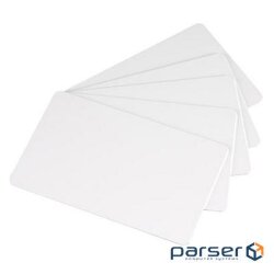 Plastic card net Evolis PVC 30 mil, белые, 5х100 штук (C4001)
