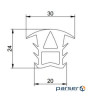 Уплотнитель для солнечных панелей (30*24*20 мм), EPDM (38993)