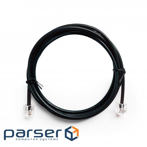 Telephone cable TC6P4CR-2M, 6P4C, 2 meters 