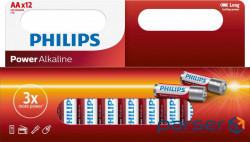Батарейка Philips Power Alkaline AA лужна блістер, 12 шт (LR6P12W/10)