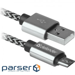Date cable USB 2.0 AM to Micro 5P 1.0m USB08-03T PRO white Defender (87803)