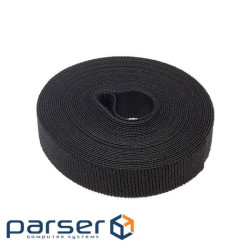 Стяжки на липучці ширина 15мм, рулон 45м, чорні, ціна за рулон (ZD-005 15мм)