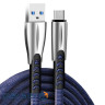 Дата кабель USB 2.0 AM to Type-C 1.0m zinc alloy blue ColorWay (CW-CBUC012-BL)