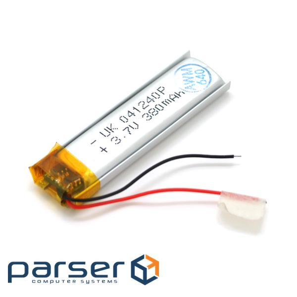 Літій-полімерний акумулятор 4*08*40mm (Li-ion 3.7В 350мА&middot,год) (400840)
