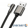 Дата кабель USB 2.0 AM to Lightning 2.0m CALCS 2.4A 90 Legend Series Elbow Black Baseus (CALCS-A01)