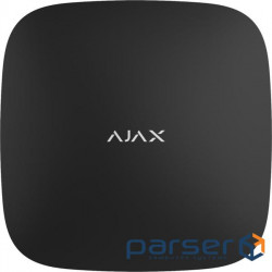Інтелектуальний центр системи безпеки Ajax Hub (GSM + Ethernet), 230V, Jeweller, чорний (000002440).