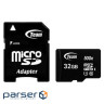 Карта пам'яті TEAM microSDHC 32GB UHS-I Class 10 + SD-adapter (TUSDH32GCL10U03)