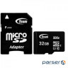 Карта пам'яті TEAM microSDHC 32GB UHS-I Class 10 + SD-adapter (TUSDH32GCL10U03)
