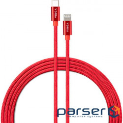 Date cable USB-C to Lightning 1.0m 20W Nylon Red Vinga (VCDCCLM531)