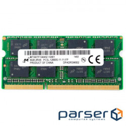 Оперативна пам'ять MICRON SO-DIMM DDR3L 1600MHz 8GB (MT16KTF1G64HZ-1G6E1)