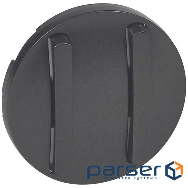 Лицьова панель slim вимикача Legrand 2-клавішного, Celiane, графіт (065202)