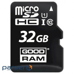 Карта пам'яті GOODRAM microSDHC 32GB UHS-I Class 10 + USB-cardreader/ SD-adapter (M1A4-0320R12)