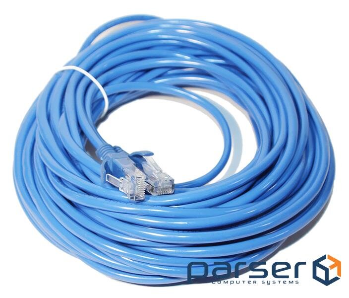 Патч-корд 40 м, UTP, Blue, Ritar, литий, RJ45, кат.6е, мідь (PCR-CU6/40BE)
