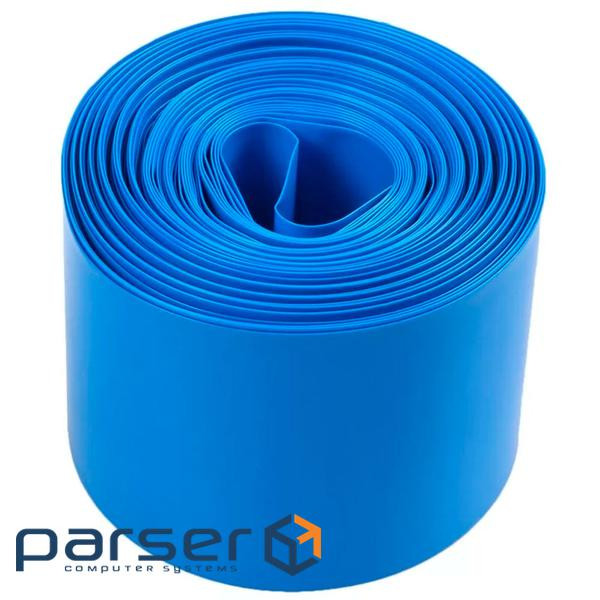 Термоплівка PVC для складання акб LiFePO4, синя, ширина 110мм, довжина 25м (17825)