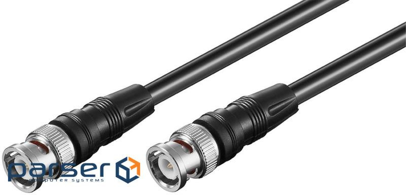 Кабель антенний BNC/50ohm M/M 0.25m,RG58 2xShielded AWG24 D=5.0mm,чорний (75.05.8880-80)