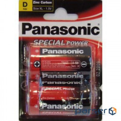 Батарейка Panasonic D R20 RED ZINK * 2 (R20REL/2BPR) (R20REL/2BPU)