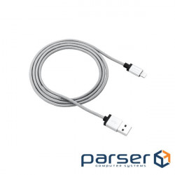 Дата кабель USB 2.0 AM to Lightning 1.0m MFI Dark gray Canyon (CNS-MFIC3DG)
