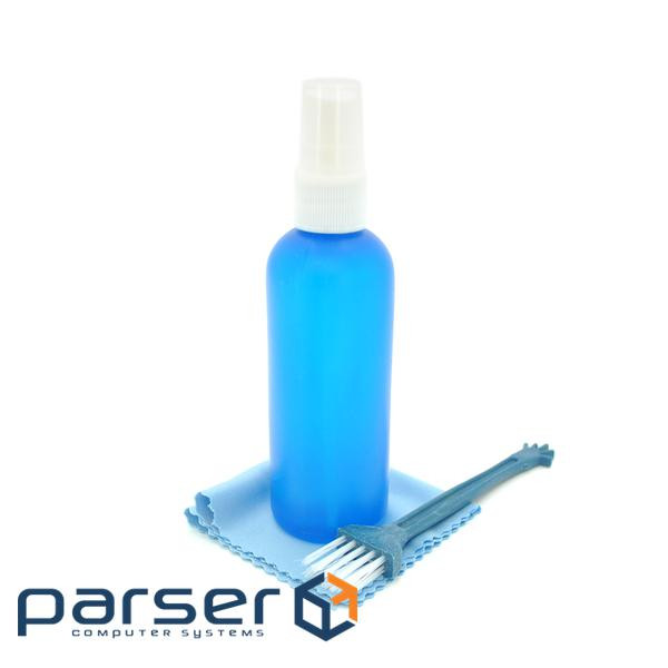 Набір для чищення екрану та клавіатури 3 в 1: спрей + щітка + серветка з мікрофібри (KIT3IN1) (KIT3IN1)