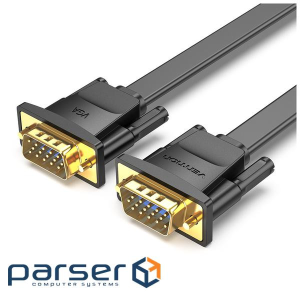 Кабель мультимедійний VGA M to VGA M 1.0m black Vention (LAJWF)