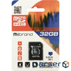 Карта пам'яті Mibrand 32GB microSDHC class 10 UHS-I (MICDHU1/32GB-A)