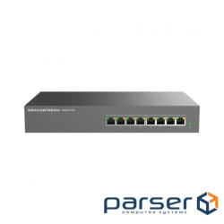 Grandstream GWN7701PA, Unmanaged Network Switch, 8x GbE RJ45, 8x PoE 802.3 af/at, Internal PSU