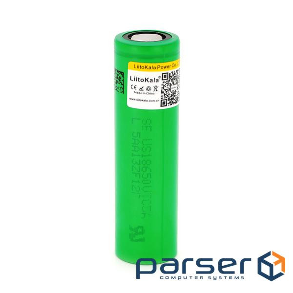 Акумулятор 18650 Li-Ion 2600mah (2450-2650mah), 3.7V (2.75-4.2V), green, PVC BOX Liitoka (Lii-VTC5)