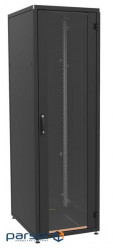 Floor cabinet Zpas 42U 600x800 glass door black (IT-426080-69AA-2-161-FP)