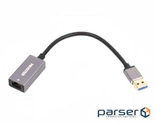 Адаптер, з USB на Gigabit Ethernet 1000 Mbps, метал, темно-сірий (NEA-U3-01)
